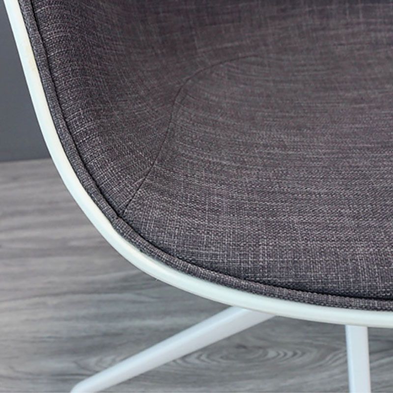 Silla de comedor de plástico giratoria con respaldo sólido moderno