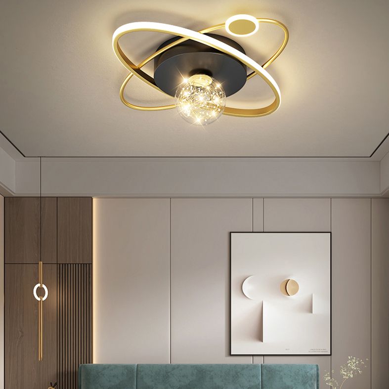 Lámpara de techo ovalada posmoderna lámpara de techo