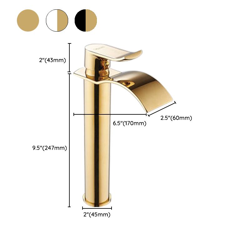 Single Hole Basin Faucet Waterfall Spout Sink Faucet Lever Handle Bathroom Faucet
