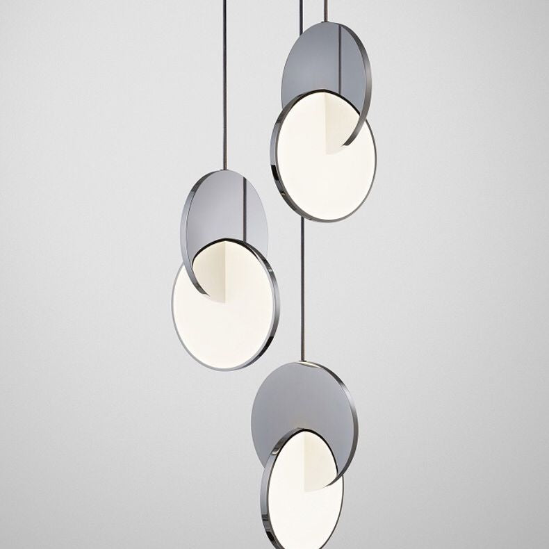 LED -Schlafzimmer Anhänger Beleuchtung Vorrichtung zeitgenössischer Stil Anhänger Lichtkit mit Kreis Metallschatten