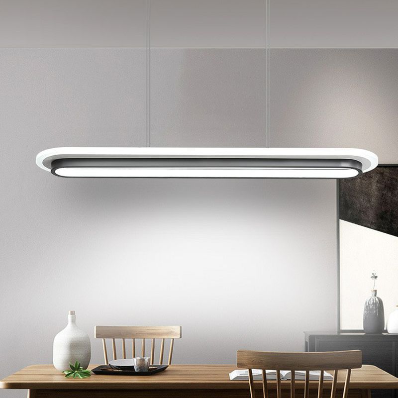 Sala da pranzo a forma di oblungo a ciondolo a ciondolo light acrilico stile nordico isola la luce