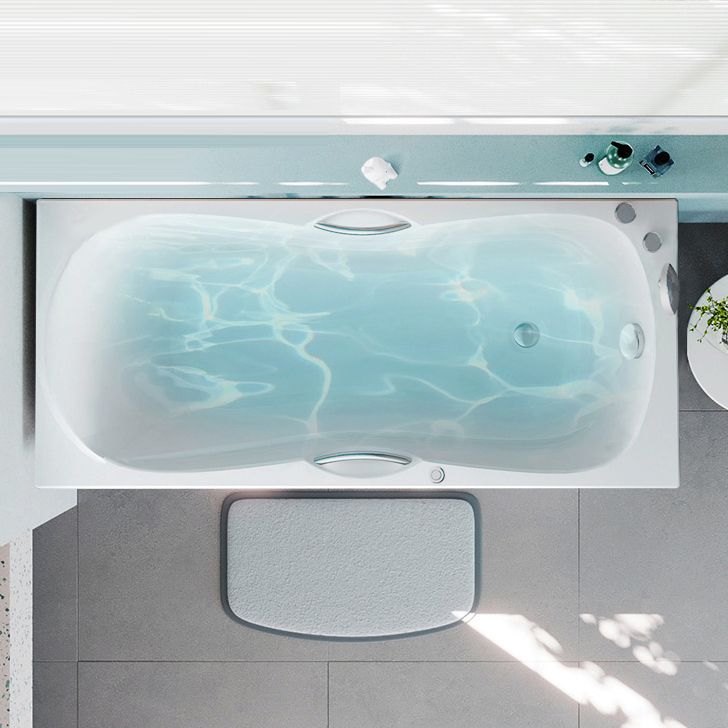 Acrylic Soaking Bathtub Antique Finish Rectangular Bathtub (Board not Included)