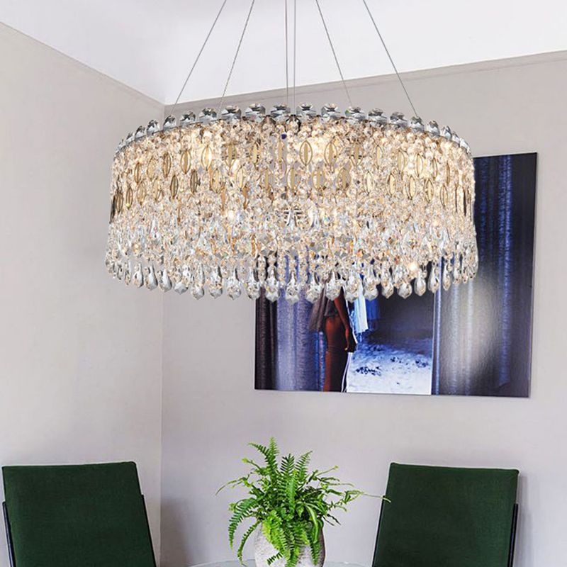 Contemporary Style Geometry Pendant Chandeliers Crystal Chandelier Lighting Fixtures