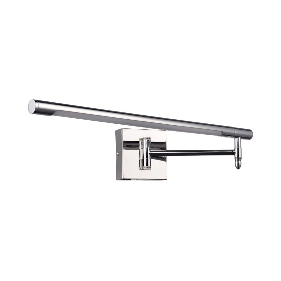 Mini Zylinder Metallic Eitelkeit Licht moderne LED Silber Verstellbare Wandleuchte mit rund/quadratischer Rückplatte in warm/weißer Beleuchtung