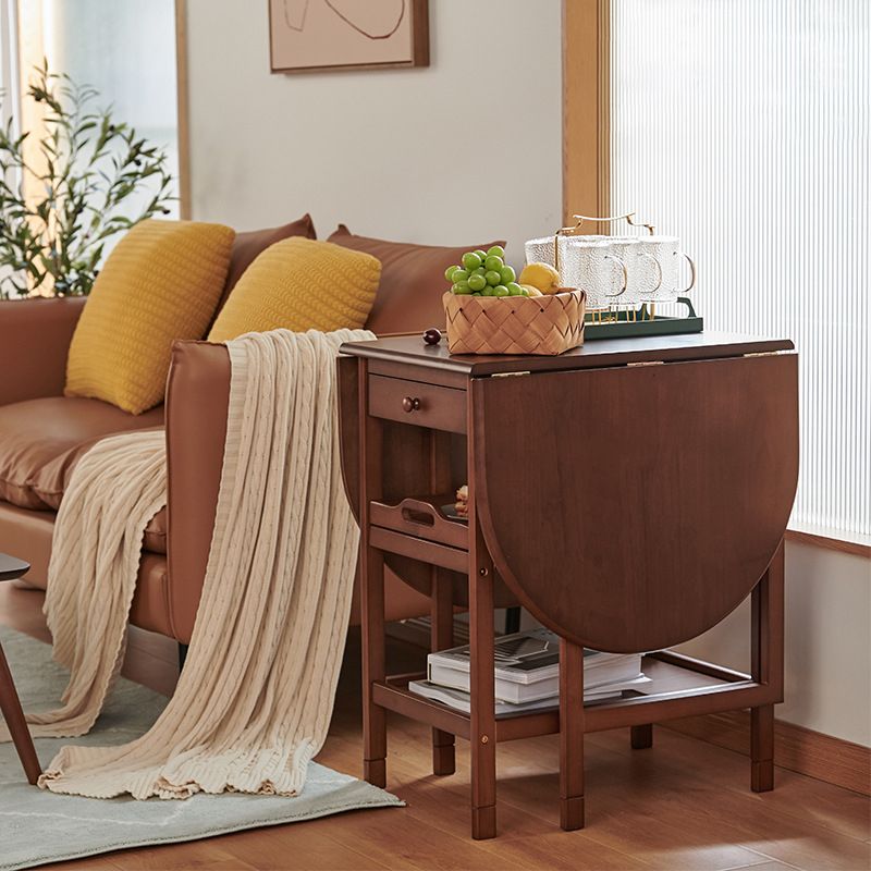 Mid-Century Dining Site Table Solid Wood Folding Dining Table,51.6"L x 23.6"W x 29.5"H