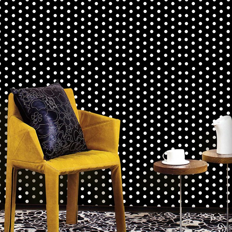 PVC Peel off Wallpapers Kids Style Polka Dots Wall Art for Bedroom, Easy to Remove