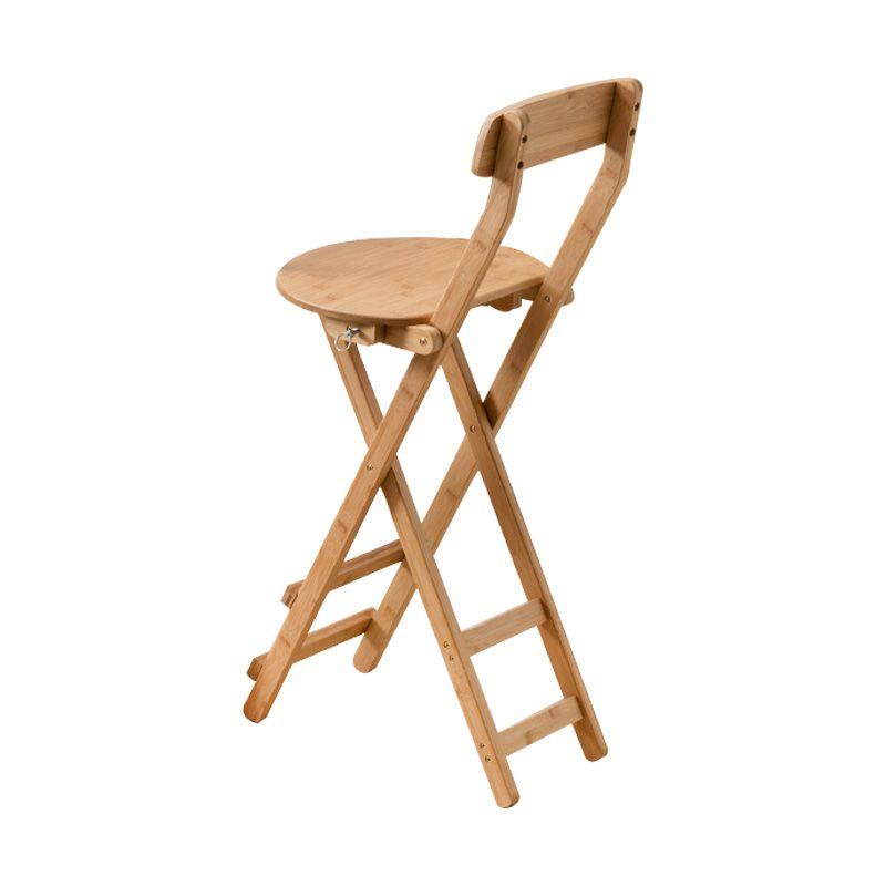 Minimalismus-Barhocker für den Innenbereich, klappbarer Thekenhocker ohne Armlehnen aus Holz mit Rückenlehne