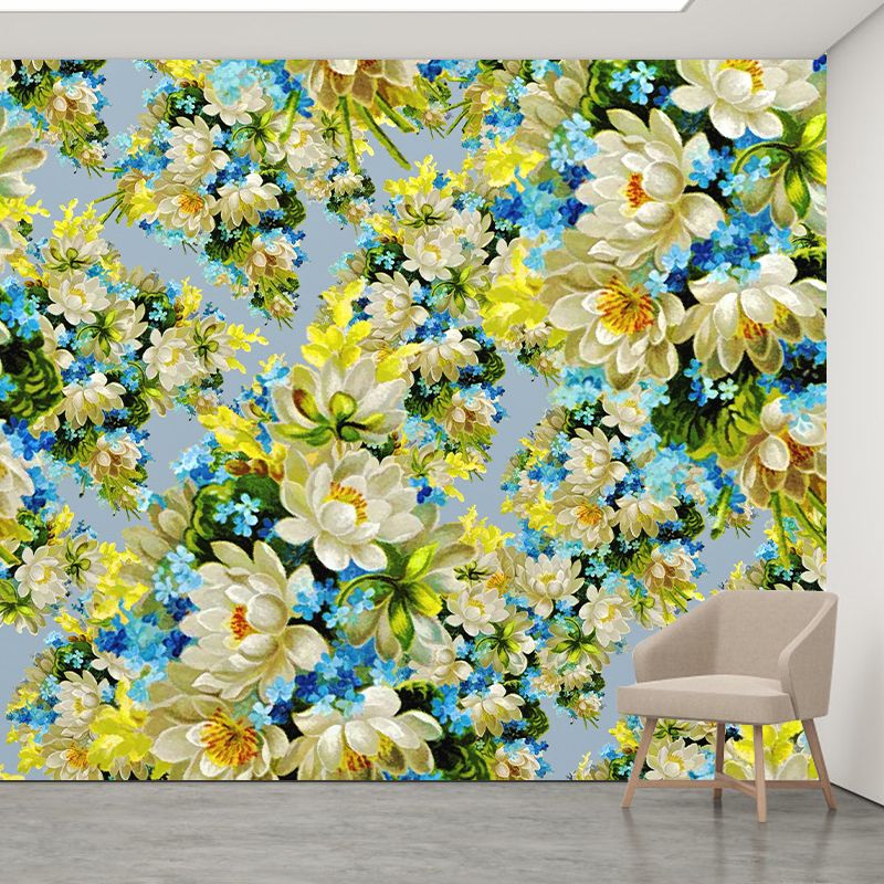 Decorative Wall Mural Wallpaper Hand Painted Plants Sitting Room Wall Mural