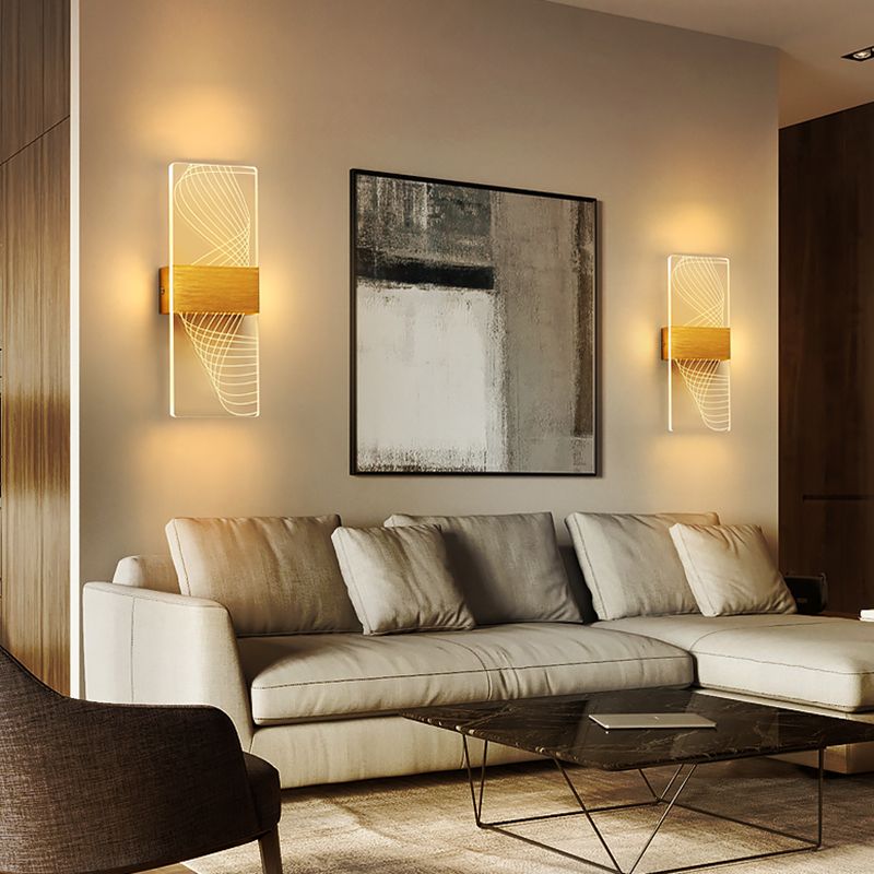 Acrylic Wall Light Fixture Modern Style Wall Light Sconce for Living Room