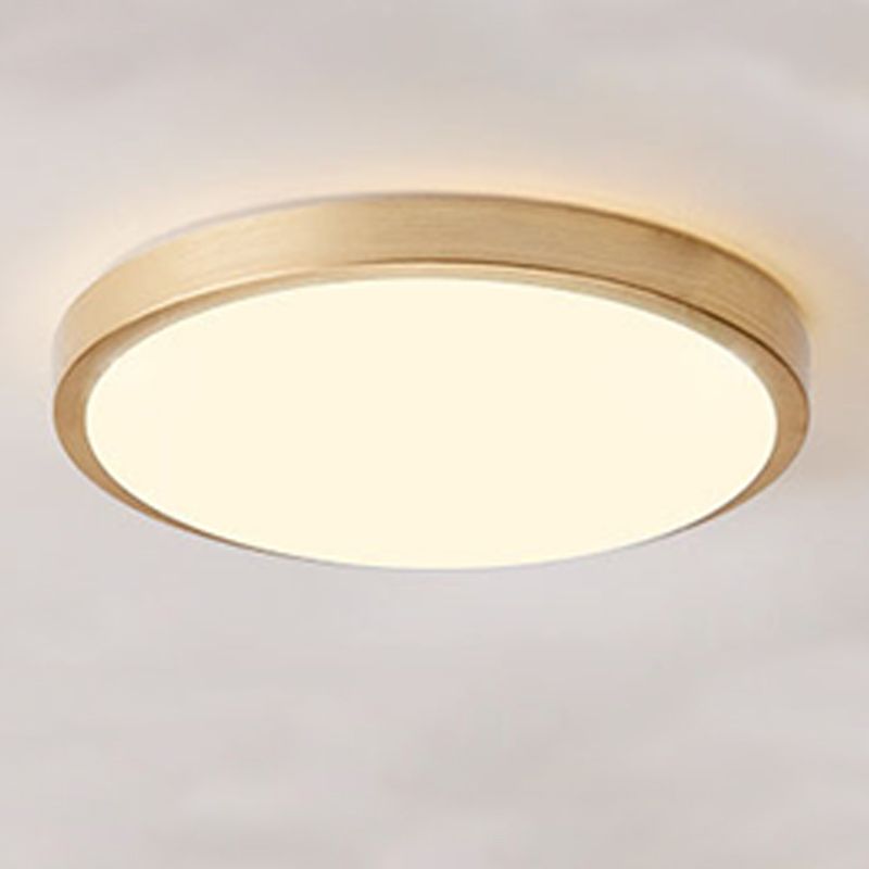 Moderne eenvoudige LED-plafondlamp aluminium ronde inbouwmontage voor gang