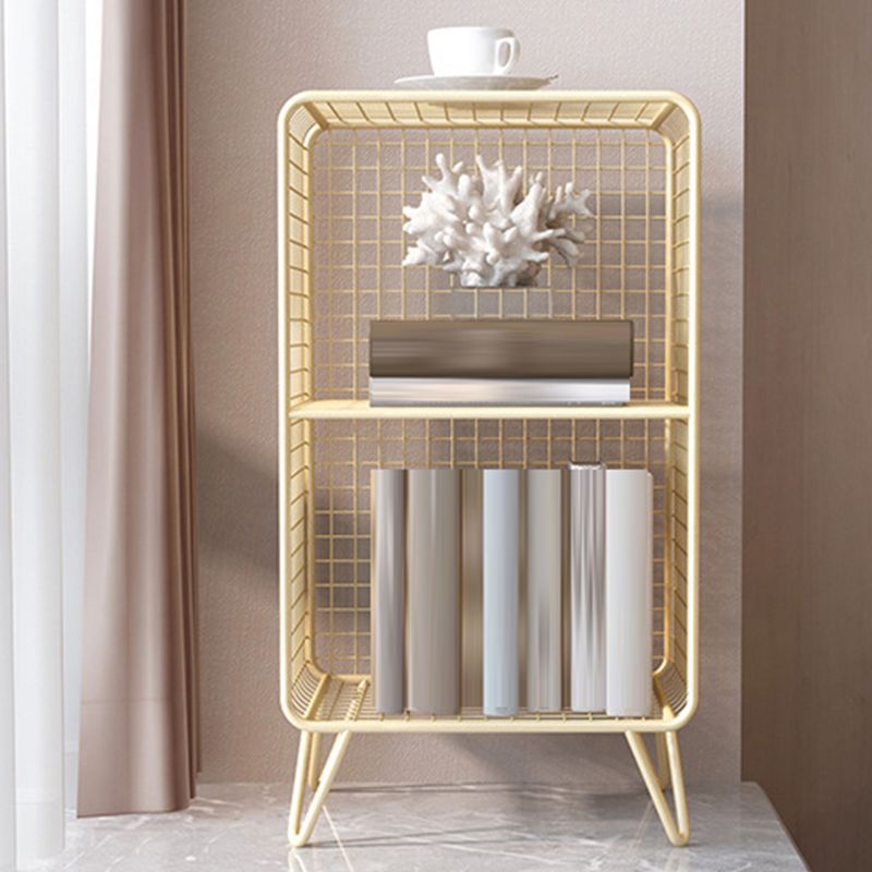 Metal Standard Bookshelf Closed Back Industrial Bookcase with Shelves