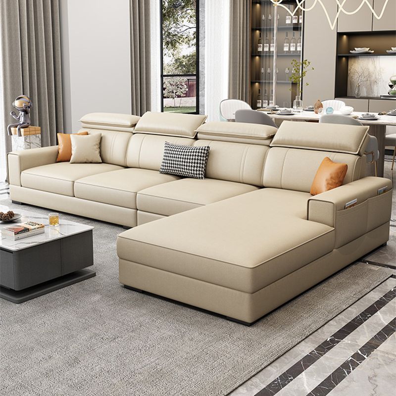 Nordic Cushions Recessed Arm Faux Leather Stationary with Storage Seating