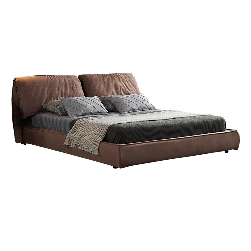 Glam Solid Wood with Headboard Panel Rectangular Standard Bed