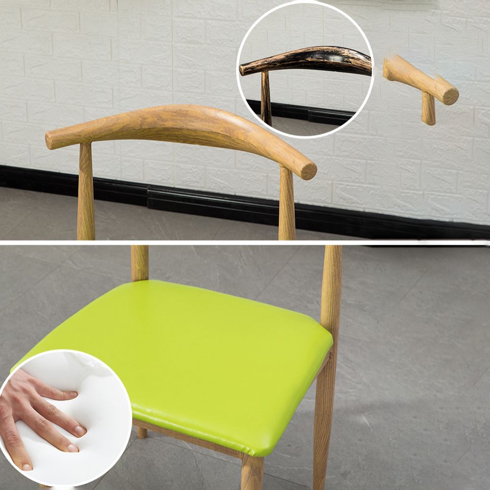 MDF 5 PCS Juego de comedor moderno con sillas de bocina de vaca Juego de comedor de altura estándar