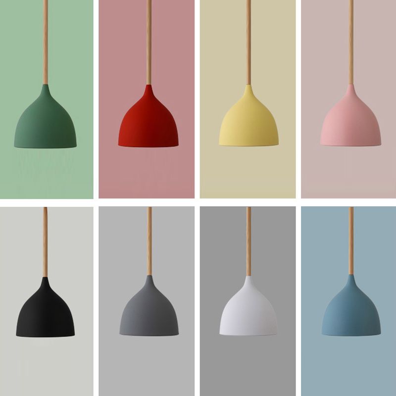 Dome Metal Hanging Light Nordic Minimalist Style 1 Light Hanging Lamp for Living Room