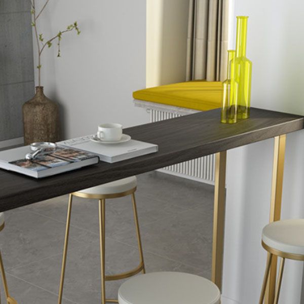 Glam Style Bar Table Set 1/2/5 Pieces Solid Wood Counter Table with Backless Stools