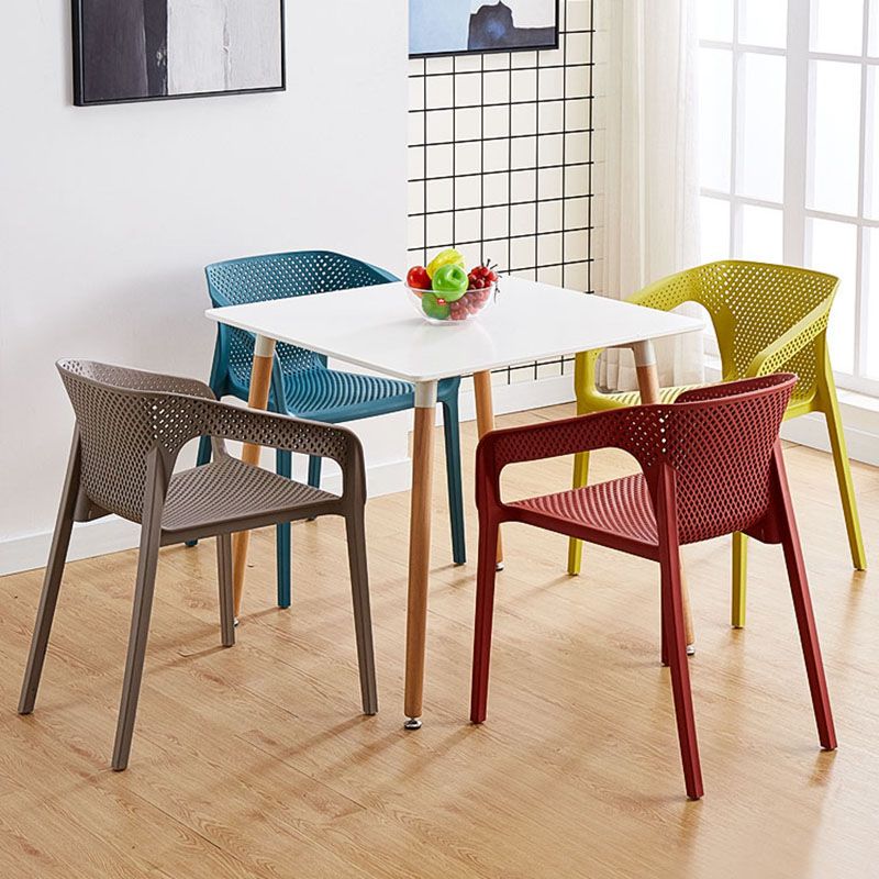 Silla escandinava plástica del respaldo sólido del sillón del comedor de la cocina