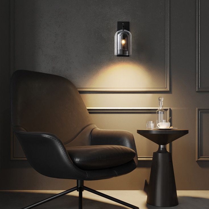 Glass Shaded Wall Sconce Lighting Simplicity Style Wall Mount Lighting for Bedroom