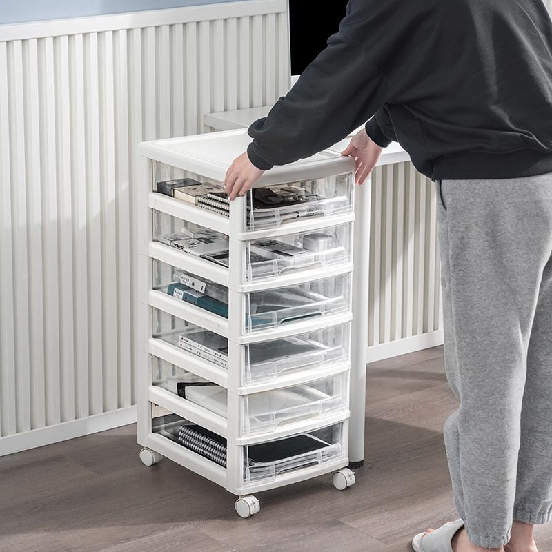 Transparent Filing Cabinet Modern Plastic Drawers Cabinet for Office