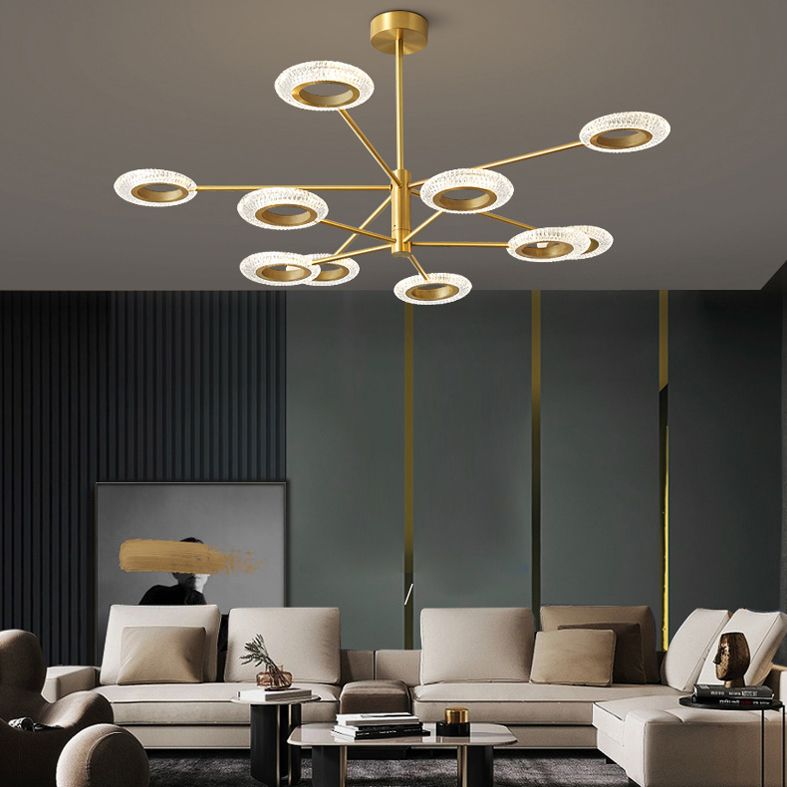 Metal Pendant Light Fixture Postmodern Chandelier Lighting for Living Room Dinning Room