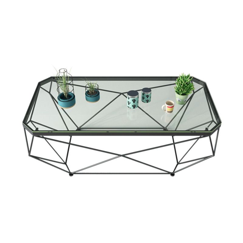 Contemporary Glass Cocktail Table Frame Coffee Table  for Dining Room