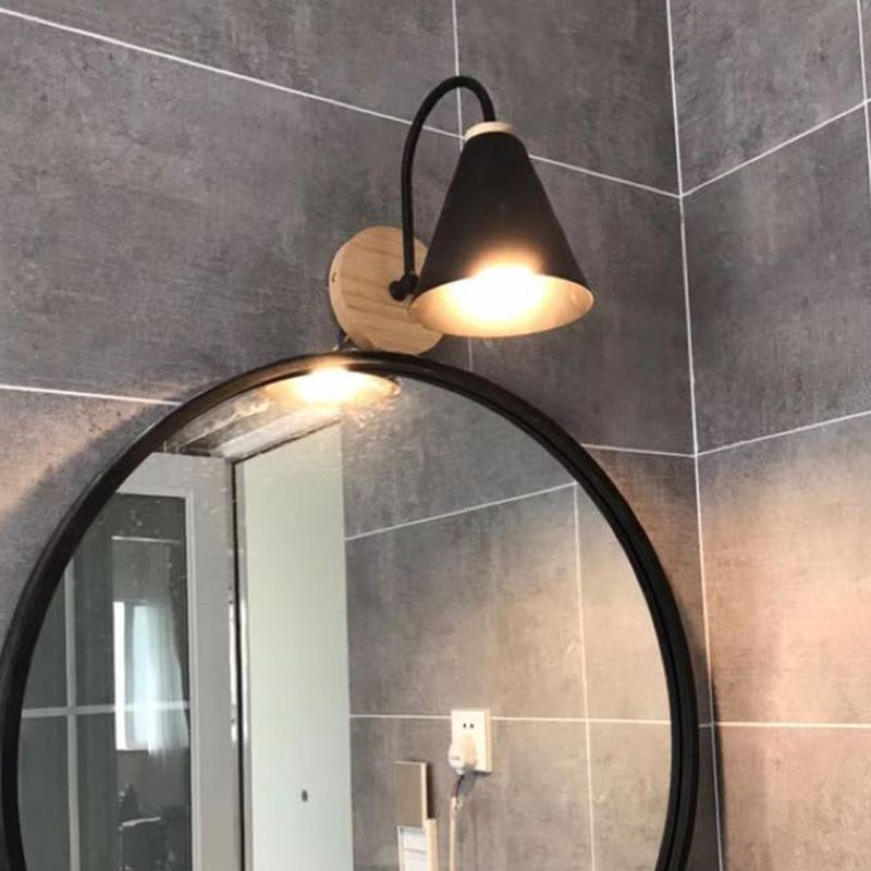 Metal Geometric Shape Wall Lights Industrial Style 1-Light Wall Light Sconce