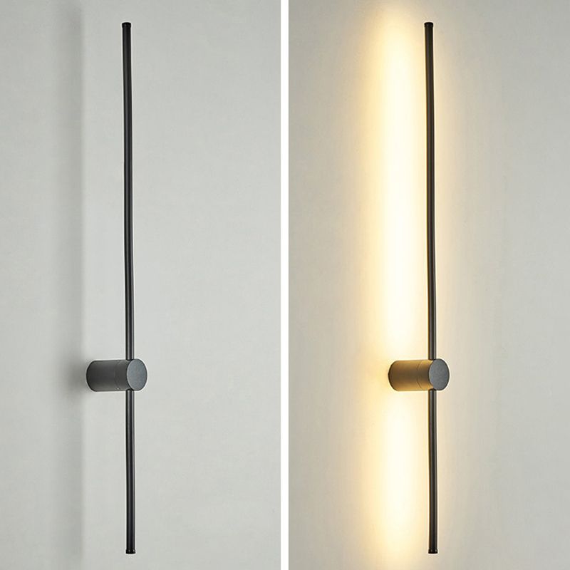 Fissaggi di illuminazione a parete in metallo a linea sottile moderna lampada montata a parete per camera da letto