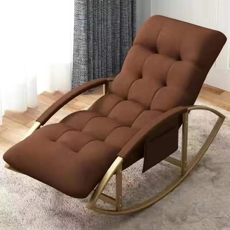 Indoor Single Sofa Rocking Chair Glam Style Rocking Chair with Cushion