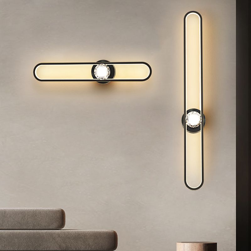 Luces de pared LED acrílicas simples modernas Lámparas de pared de 1 luces para sala de estar para sala de estar