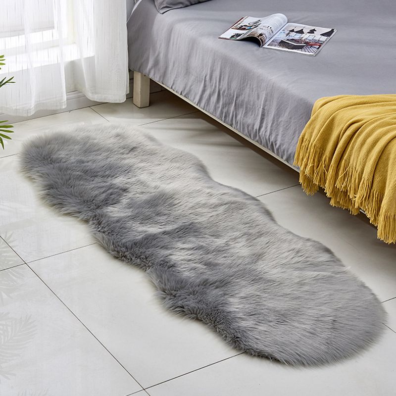Contemporary Solid Color Rug Multi Colored Cotton Blend Area Carpet Anti-Slip Backing Stain-Resistant Indoor Rug for Room