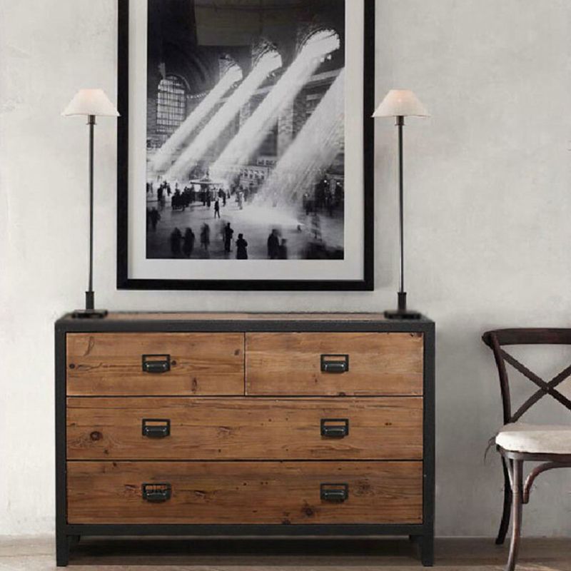 Traditional Storage Chest Solid Wood 13.65 Inch Width Dresser