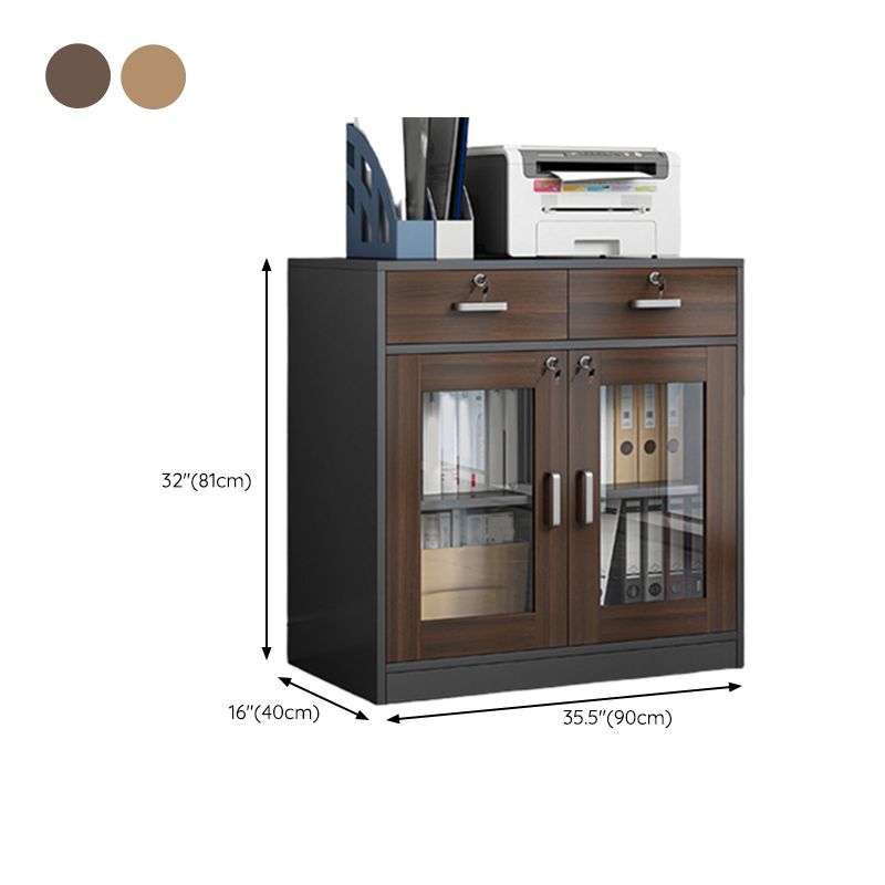 Contemporary Bookcase Closed Back Engineered Wood Book Shelf with Drawer Storage