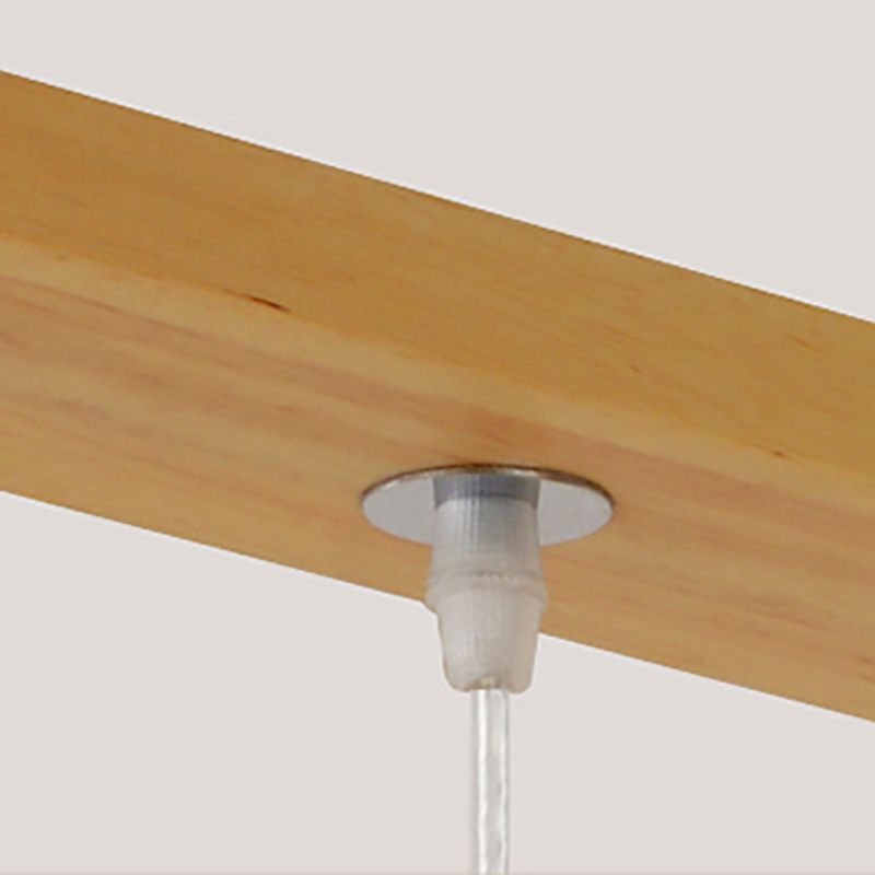 Bois massif conical suspension du plafond de plafond en verre blanc minimaliste pour salle à manger