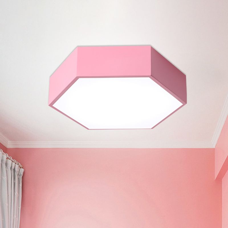 Hexagon Shaped LED Flush Mount Verlichting Minimalistische Acryl Nursery Plafond Light Flush Mount