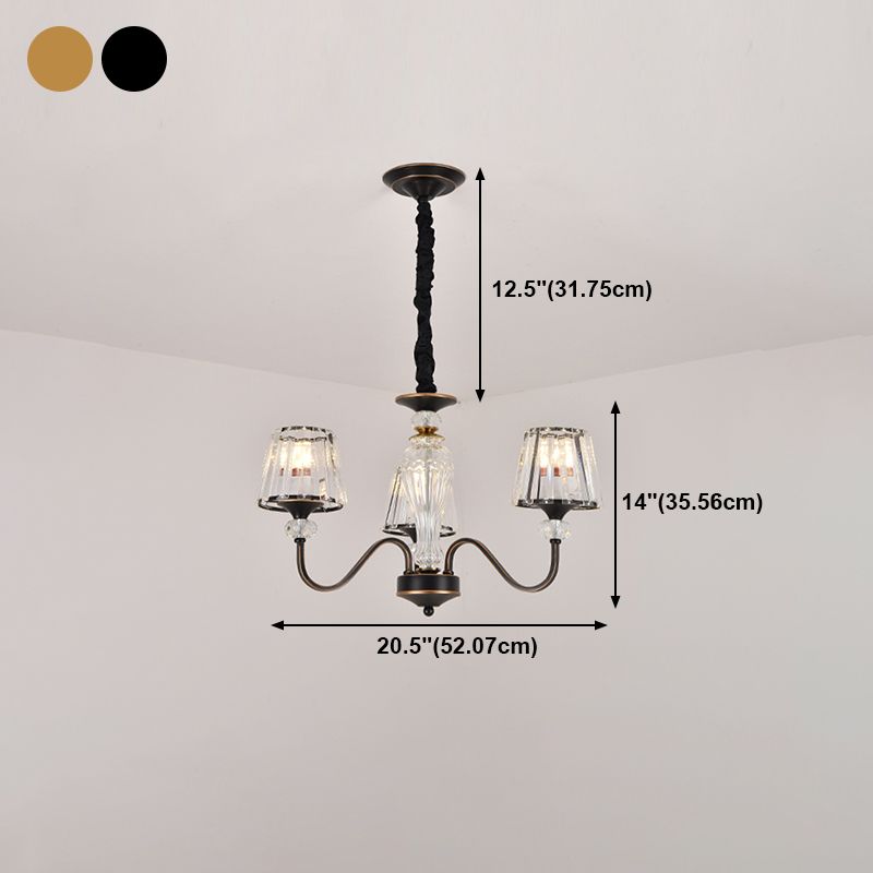 American Style Chandelier Glass Shade Ceiling Chandelier for Living Room