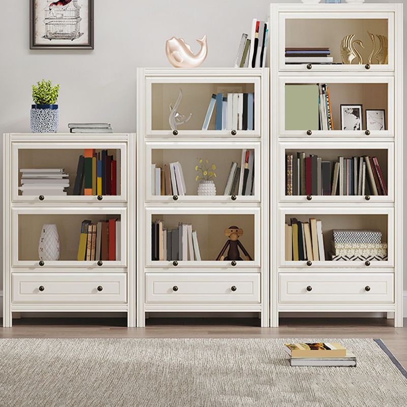 Modern Bookshelf Closed Back Standard Wooden Bookcase for Study Room