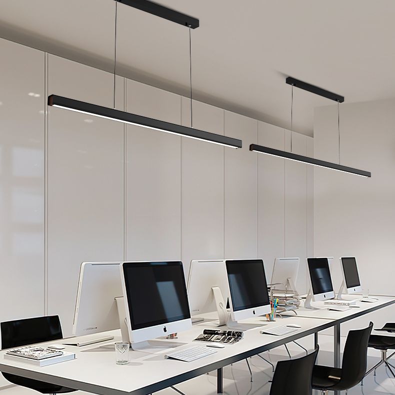 Contemporary Pendant Lights for Kitchen Island Linear Island Lighting in Black