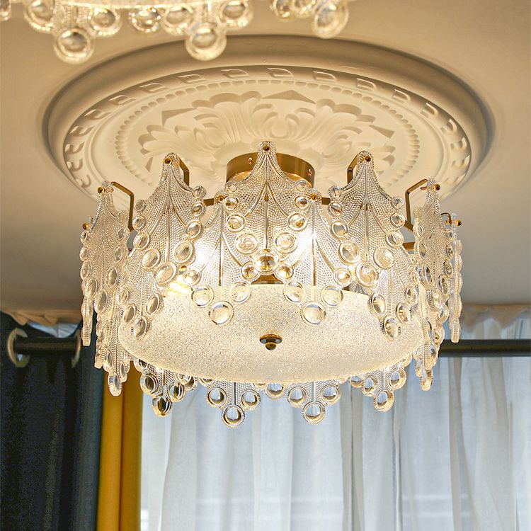 Nordic Glass Ceiling Light Simple Flush Mount Light Fixture for Sitting Room
