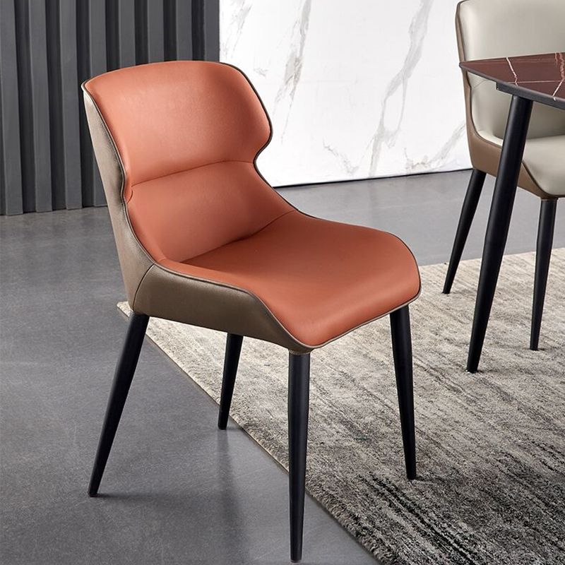 Home Upholstered Chair Dining Room Faux Leather Parsons Dining Chair
