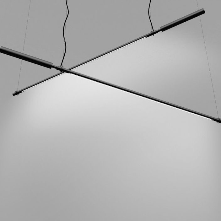 Metal Island Chandelier Lights Modern Pendant Light Fixtures in Black