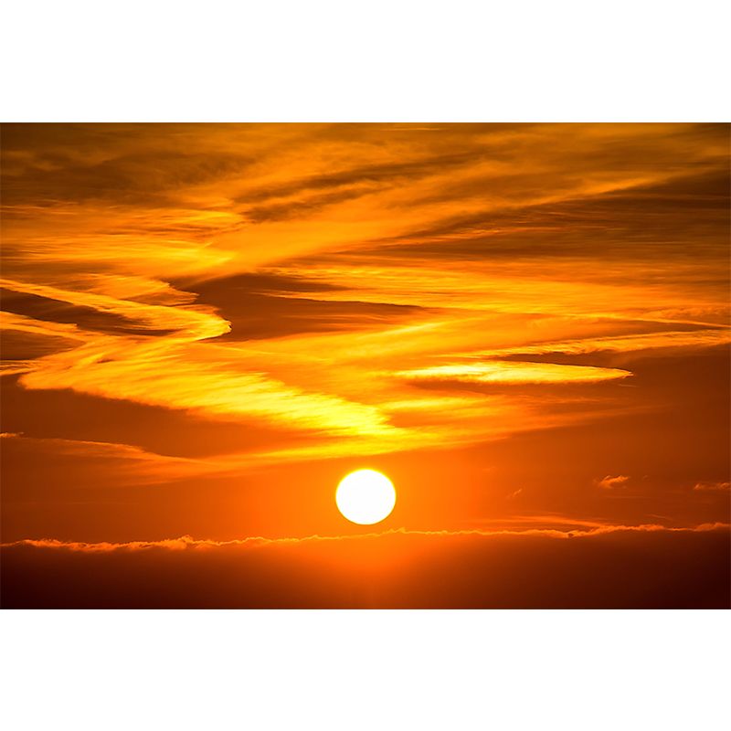 Contemporary Style Sky Mural Environment Friendly Wall Covering for Sleeping Room