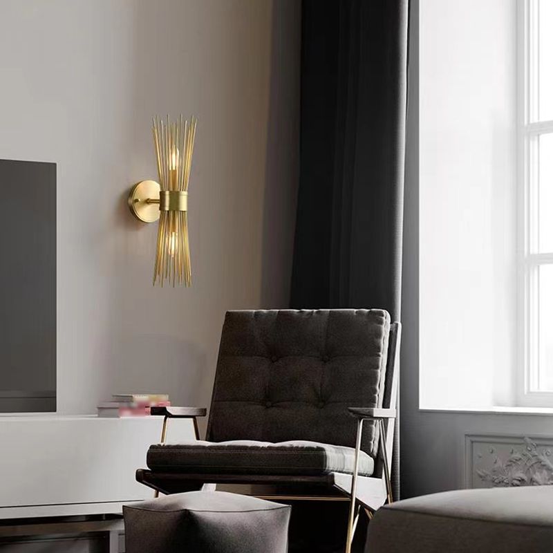 Modern Wall Sconce Linear Shape Wall Light with Metal Shade for Bedroom