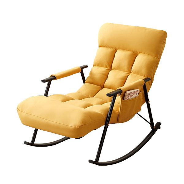 Home Modern Metal Base Rocking Chair Living Room Leisure Single Sofa Chair