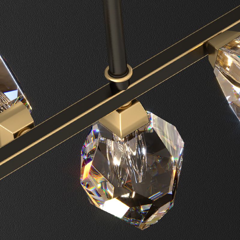Modern Style Geometry Shape Island Pendants Crystal Pendant Lights for Dining Room