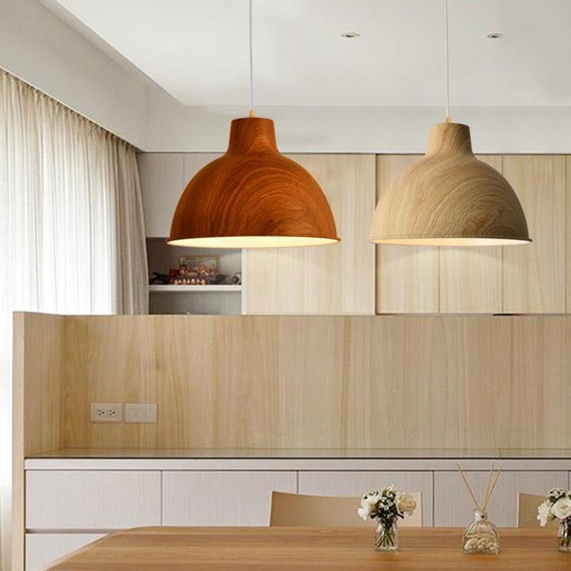 Bowl Shape Hanging Lighting Modern Style Metal 1 Light Light Sconce lampe pour le séjour à la maison