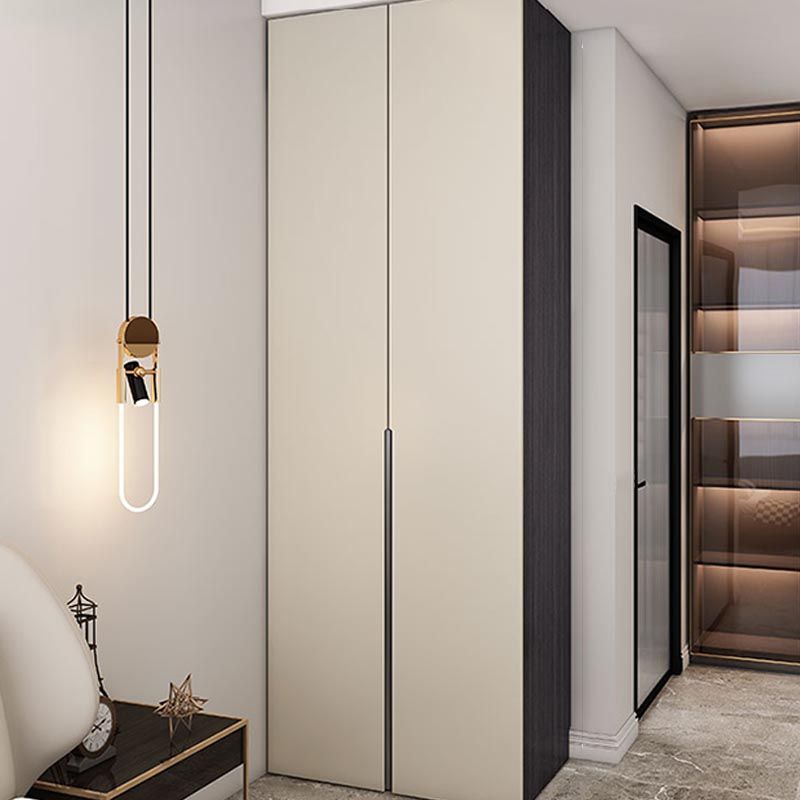 Manufactured Wood White Wardrobe Modern Storage Cabinet for Bedroom