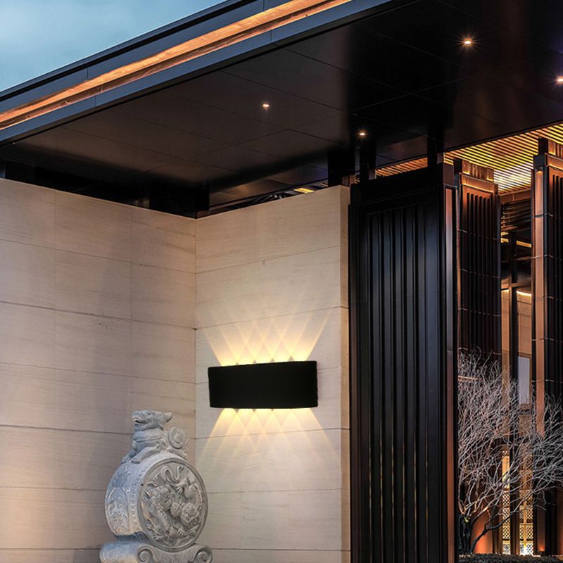 Contemporary Style Geometric Wall Mounted Light Metal 12 Lights Wall Washer Sconce