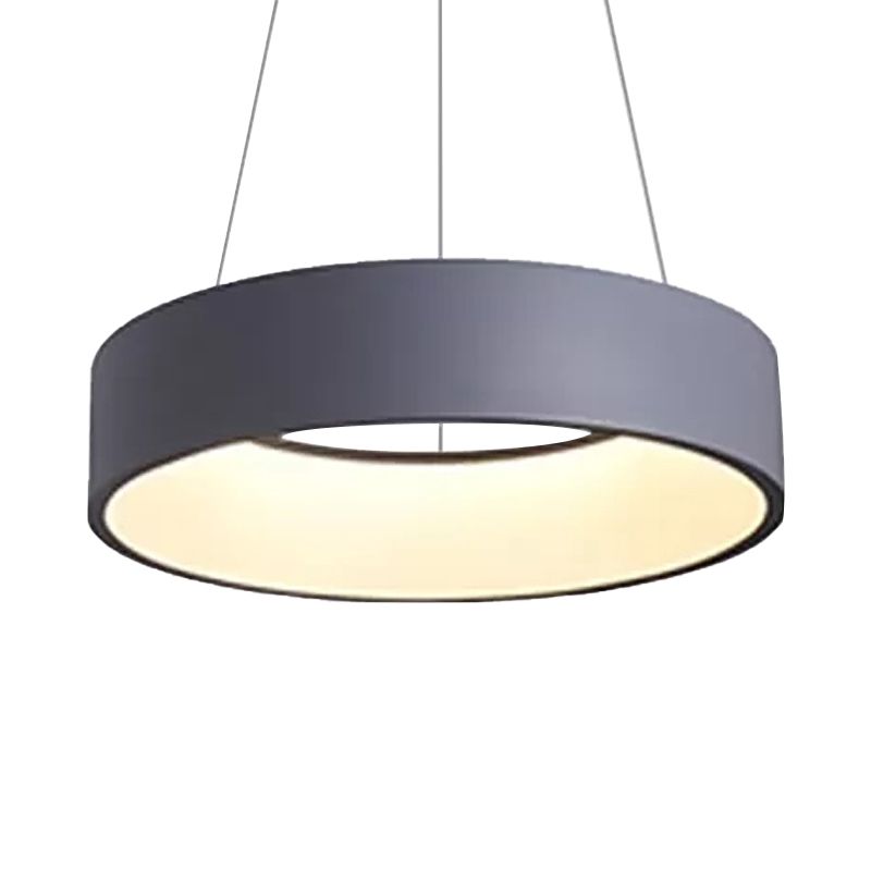 18 "/23,5" /31,5 "Dia ANELLO LUCE MIMINALISTA MIMINALISTA METALE BIANCA/GRIGIO/NERA LADGLITURA PENDANTE LED integrata per sala da pranzo