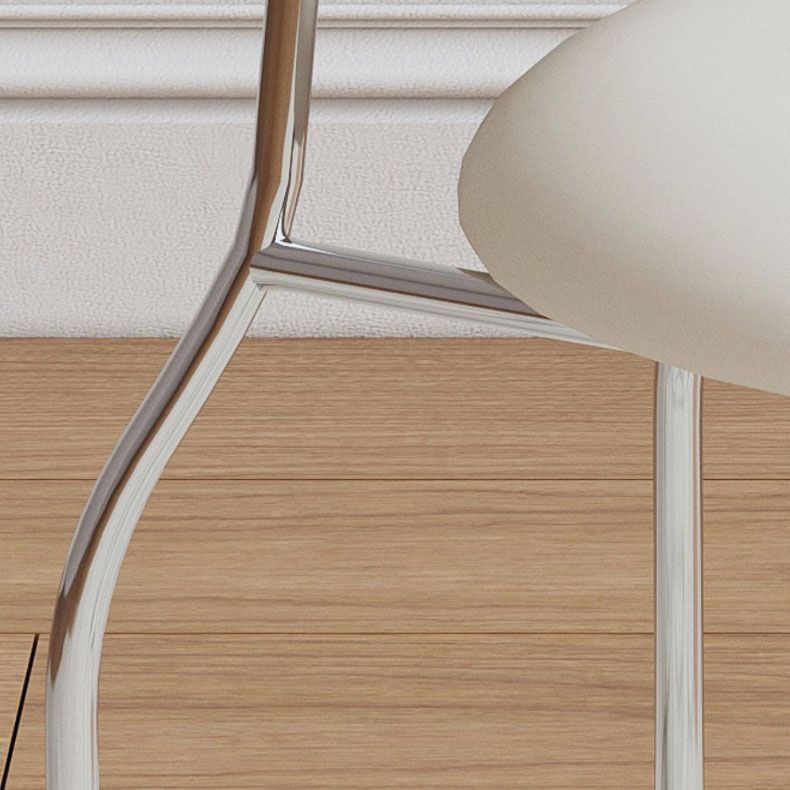 Contemporary Armless Dining Chair Home Silver Leg Dining Chair