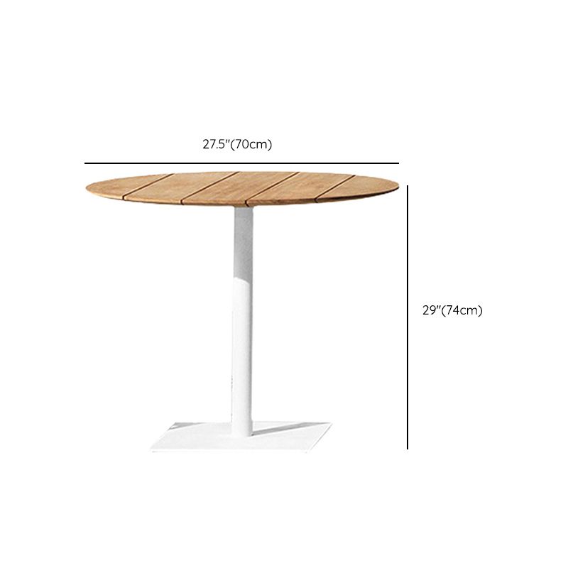 Stone/Wood Dining Table Farmhouse Table with Metal Frame for Living Room